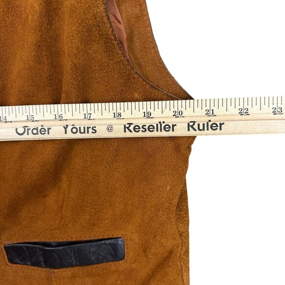 Vtg Roughphase Chief Of The Highway Leather Vest L Western Bull Skull & Conchos - Picture 9 of 12